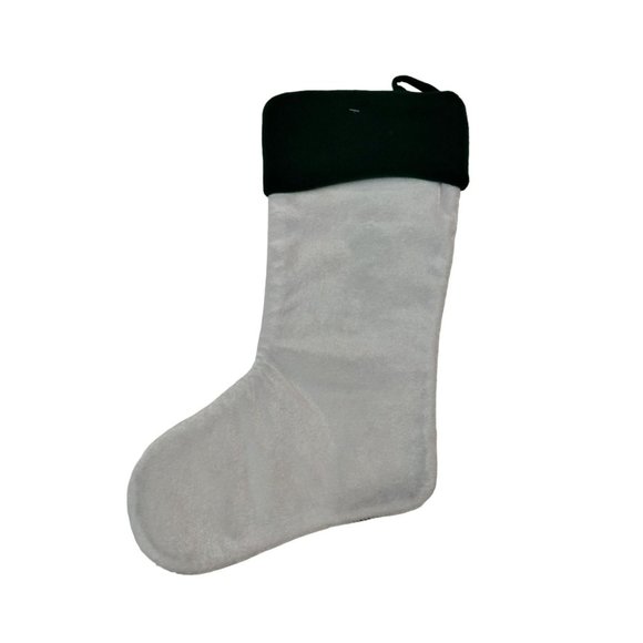 Holiday Home Babys 1st Christmas Reindeer 14 in Green Christmas Stocking New - Picture 3 of 5